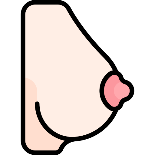 Breast Kawaii Lineal color icon