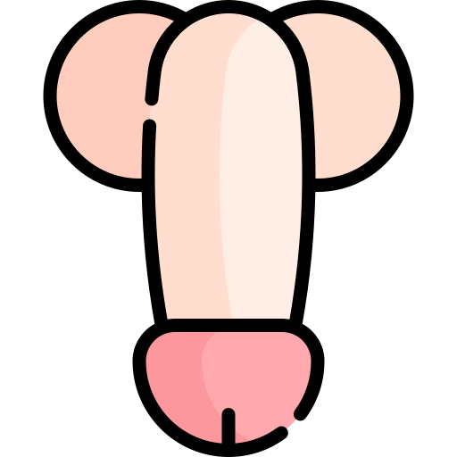 penis Kawaii Lineal color ikona