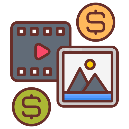 Paid content Generic color lineal-color icon