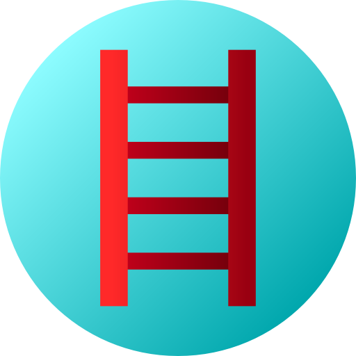 ladder Flat Circular Gradient icoon