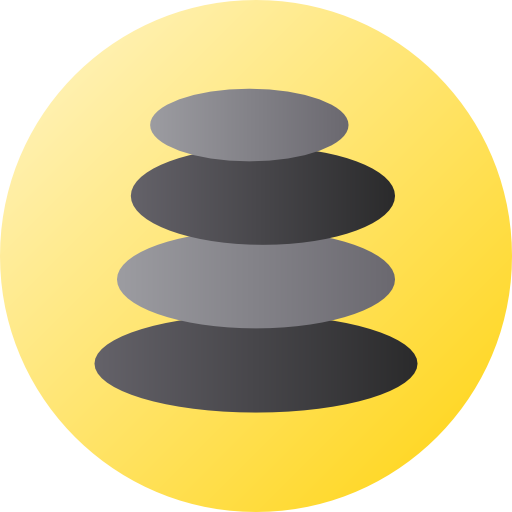 뜨거운 돌 Flat Circular Gradient icon