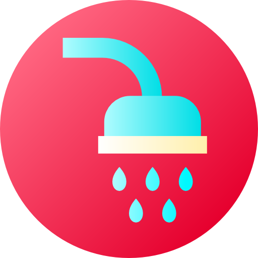 シャワー Flat Circular Gradient icon