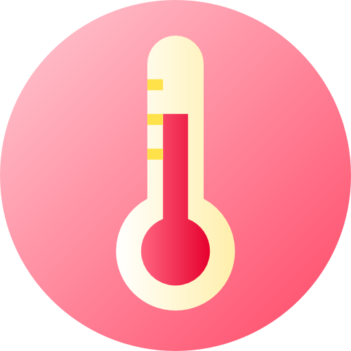 온도계 Flat Circular Gradient icon