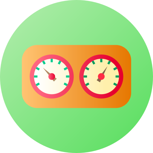 미터 Flat Circular Gradient icon