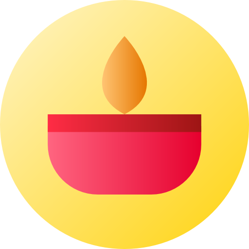 candela Flat Circular Gradient icona