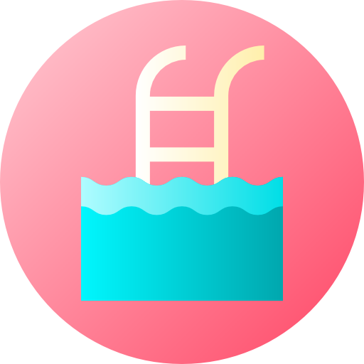 zwembad Flat Circular Gradient icoon
