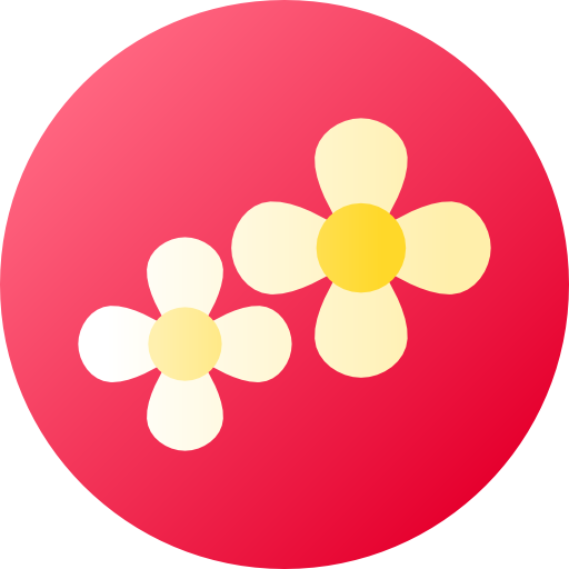 flores Flat Circular Gradient icono