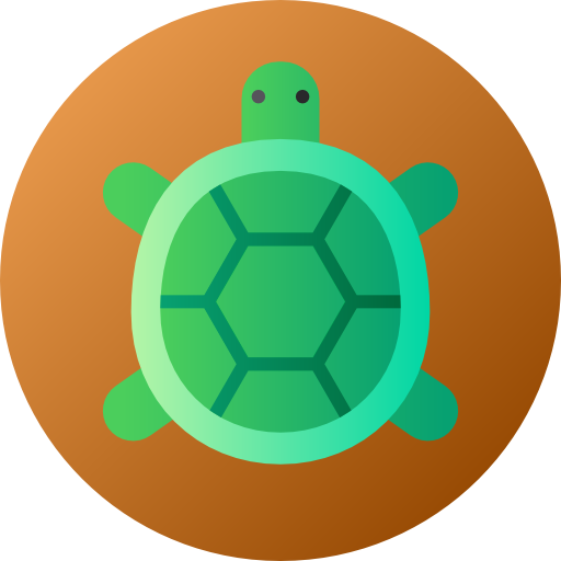 tartaruga Flat Circular Gradient icona