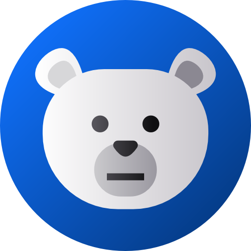 Polar bear Flat Circular Gradient icon