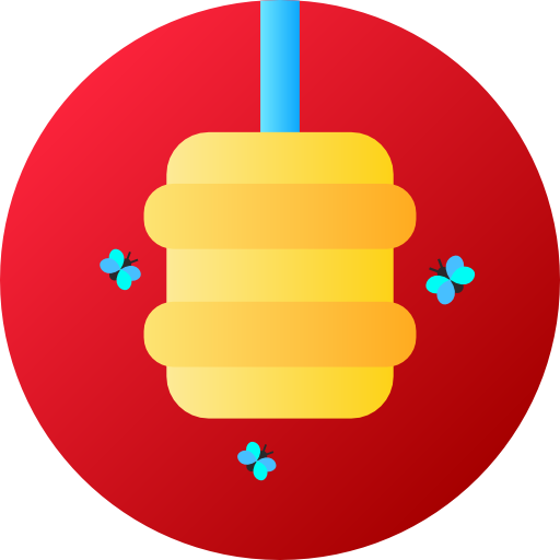 Honey Flat Circular Gradient icon