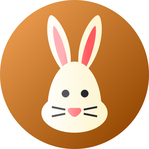 konijn Flat Circular Gradient icoon