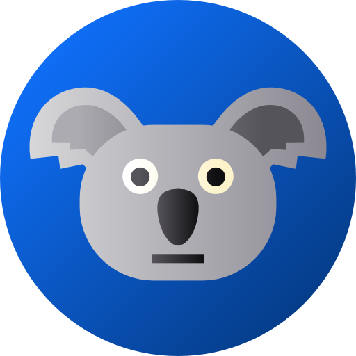 koala Flat Circular Gradient icoon