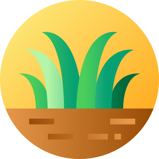 Трава Flat Circular Gradient иконка