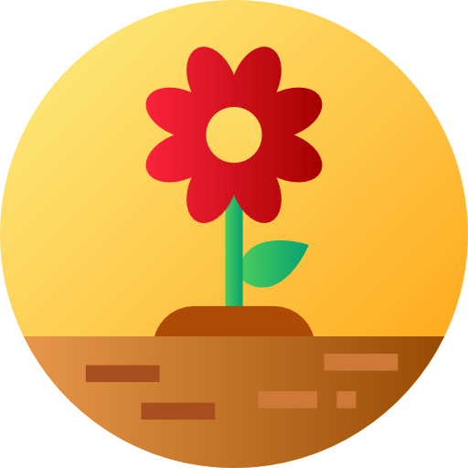 fiore Flat Circular Gradient icona
