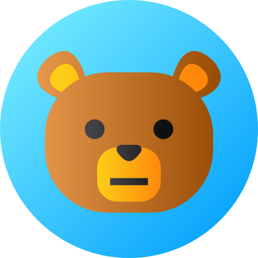 oso Flat Circular Gradient icono