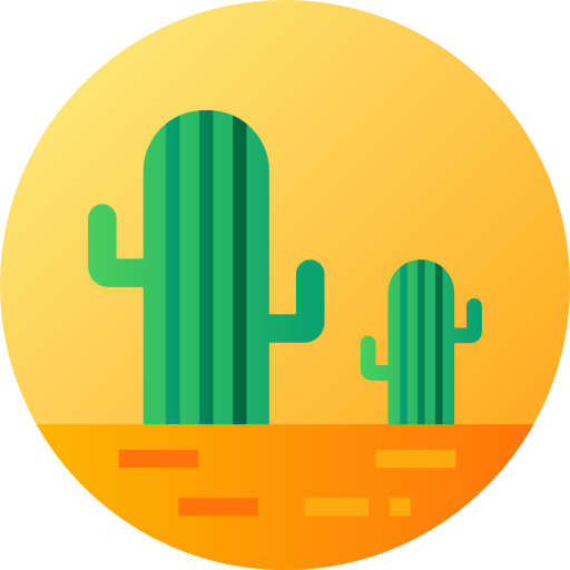 Cactus Flat Circular Gradient icon