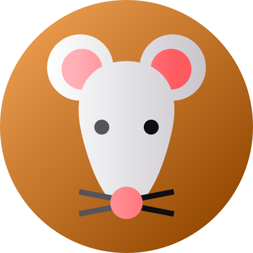 mysz Flat Circular Gradient ikona
