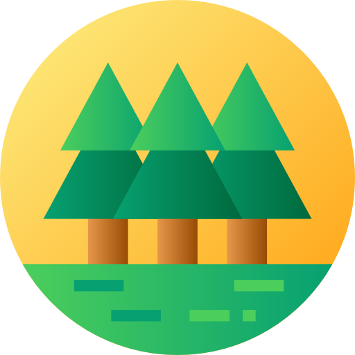 森 Flat Circular Gradient icon