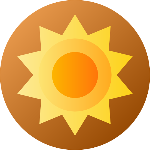 soleil Flat Circular Gradient Icône