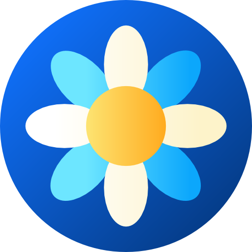 Цветок Flat Circular Gradient иконка