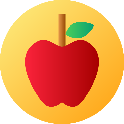 사과 Flat Circular Gradient icon