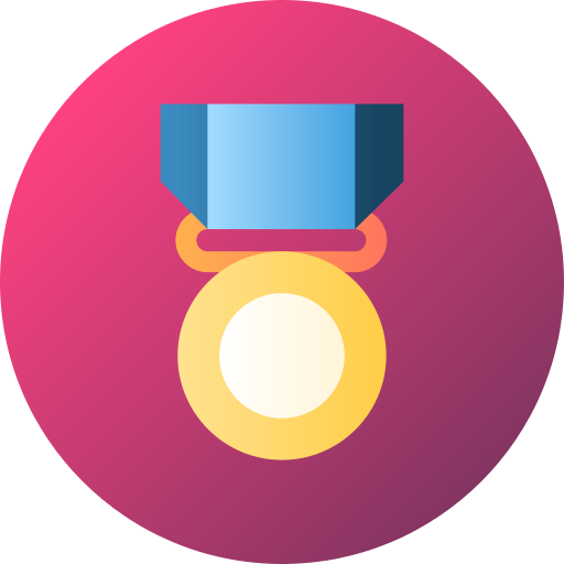 medaille Flat Circular Gradient icon