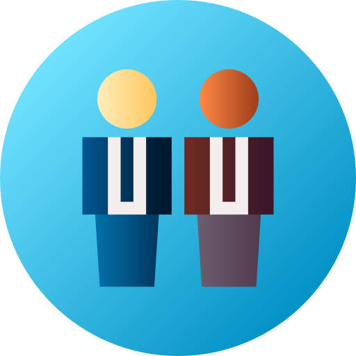 Newlyweds Flat Circular Gradient icon