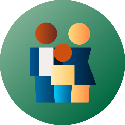 Family Flat Circular Gradient icon