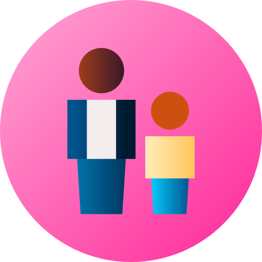 Father and son Flat Circular Gradient icon