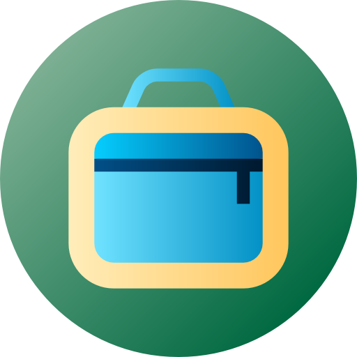 Lunchbox Flat Circular Gradient icon