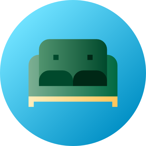 Sofa Flat Circular Gradient icon