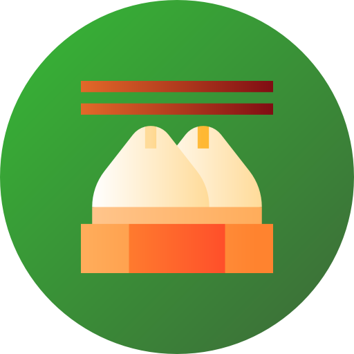 Dumpling Flat Circular Gradient icon