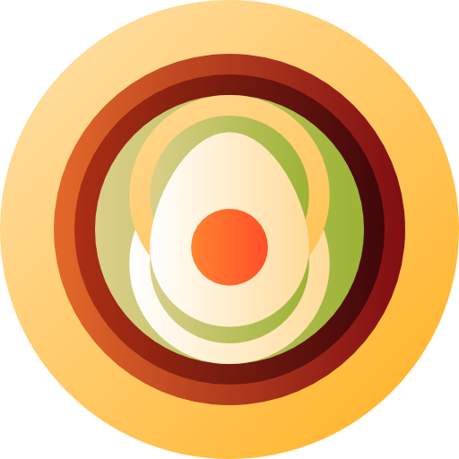 拉麺 Flat Circular Gradient icon
