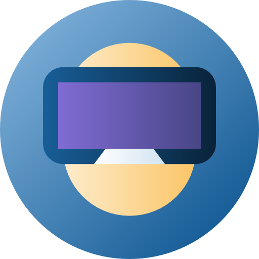 okulary wirtualnej rzeczywistości Flat Circular Gradient ikona
