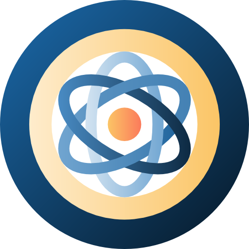 Nuclear power Flat Circular Gradient icon