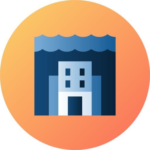 unterwasserstadt Flat Circular Gradient icon