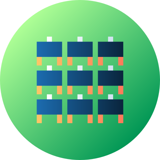 Conveyor Flat Circular Gradient icon