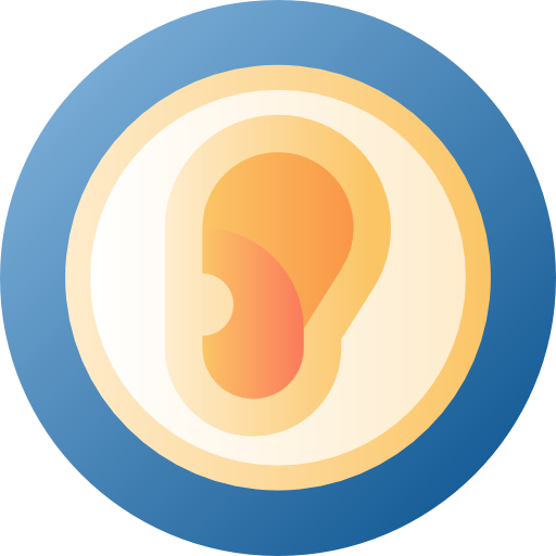 ucho Flat Circular Gradient ikona