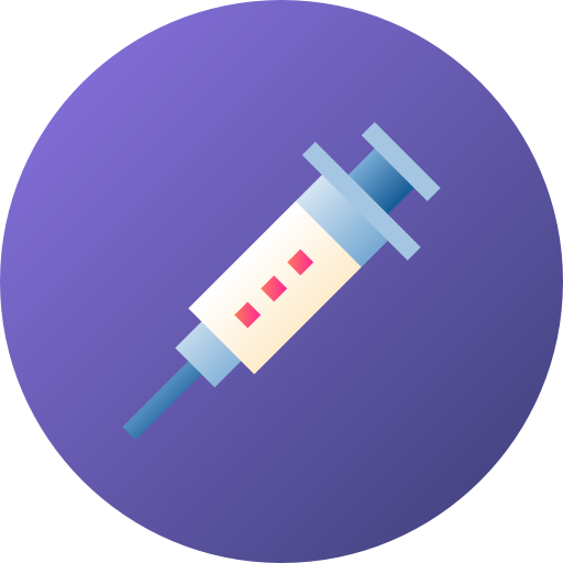 Syringe Flat Circular Gradient icon