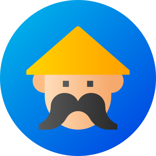 hombre Flat Circular Gradient icono