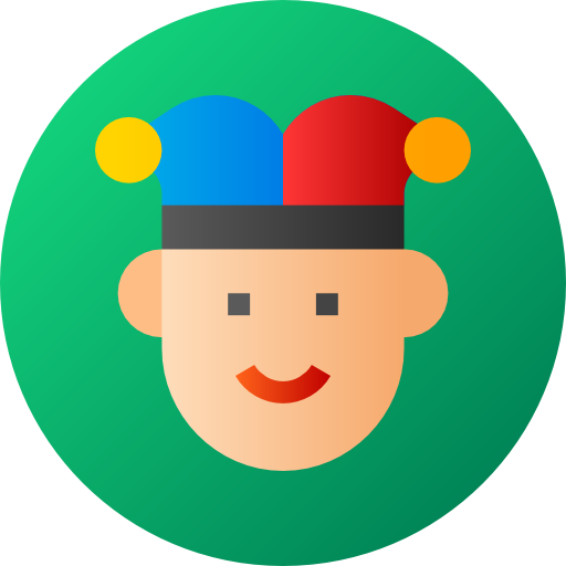 Joker Flat Circular Gradient icon