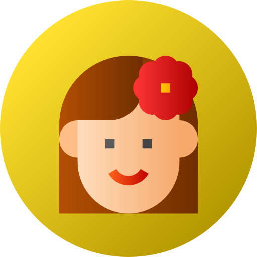Woman Flat Circular Gradient icon