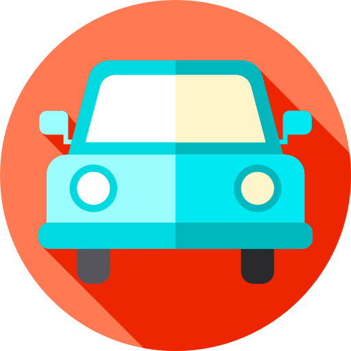 Car Flat Circular Flat icon
