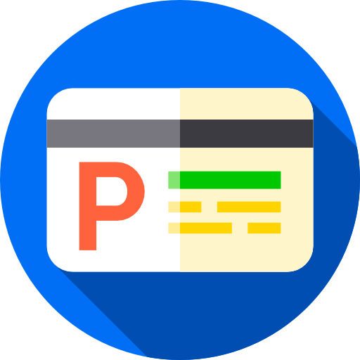 Parking card Flat Circular Flat icon