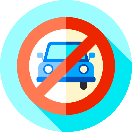 Парковка запрещена Flat Circular Flat иконка