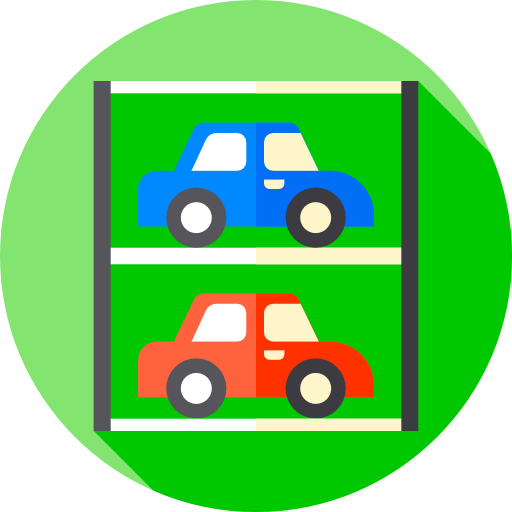 parking Flat Circular Flat ikona
