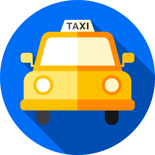 taxi Flat Circular Flat Icône