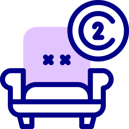 Armchair Detailed Mixed Lineal color icon