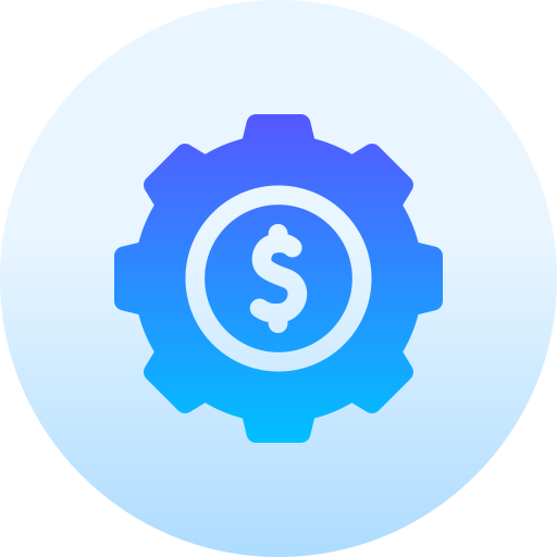 zarządzanie pieniędzmi Basic Gradient Circular ikona