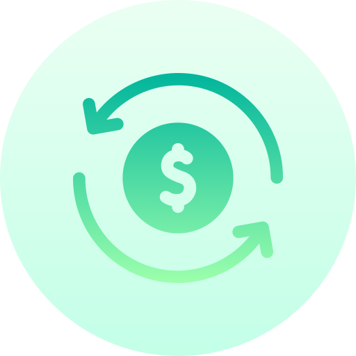 投資の回収 Basic Gradient Circular icon